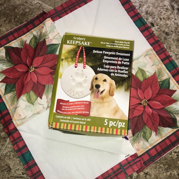 SCULPEY KEEPSAKE Deluxe Ornament PAWPRINT Clay